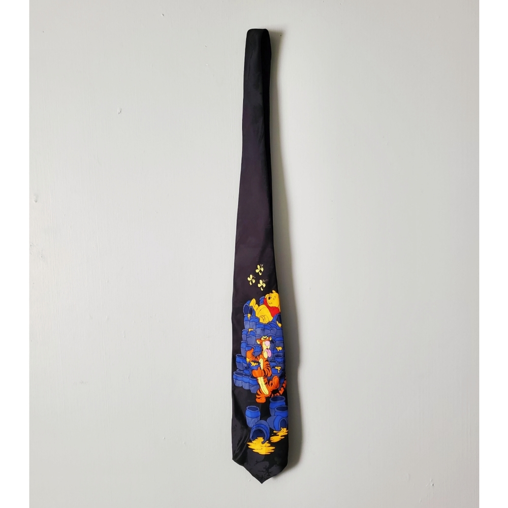 Vtg 90s Disney Winnie the Pooh Honey Pooh and Tigger Men's Necktie Tie